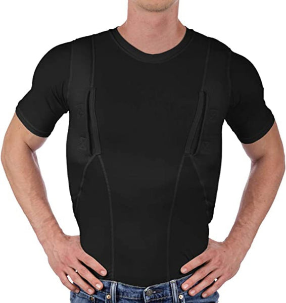 MEN/WOMEN'S CONCEALED LEATHER HOLSTER T-SHIRT