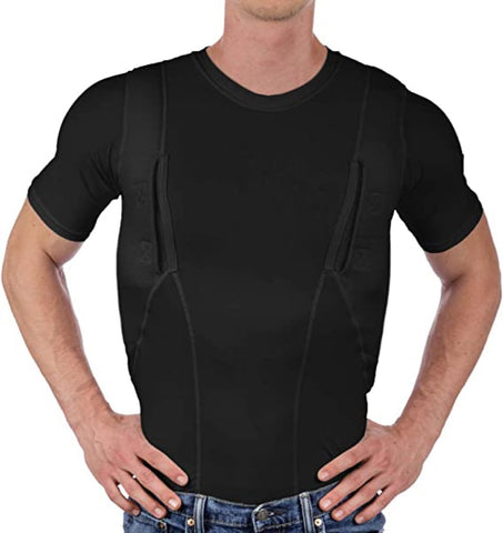 MEN/WOMEN'S CONCEALED LEATHER HOLSTER T-SHIRT